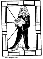 A coloring page of harry potter